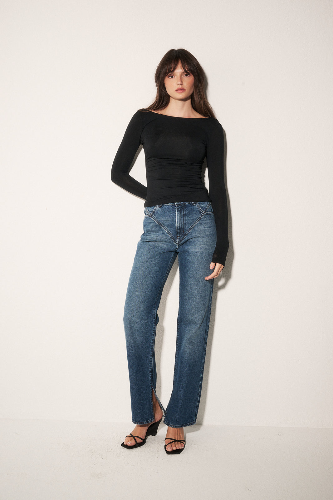 Demi jeans bleu