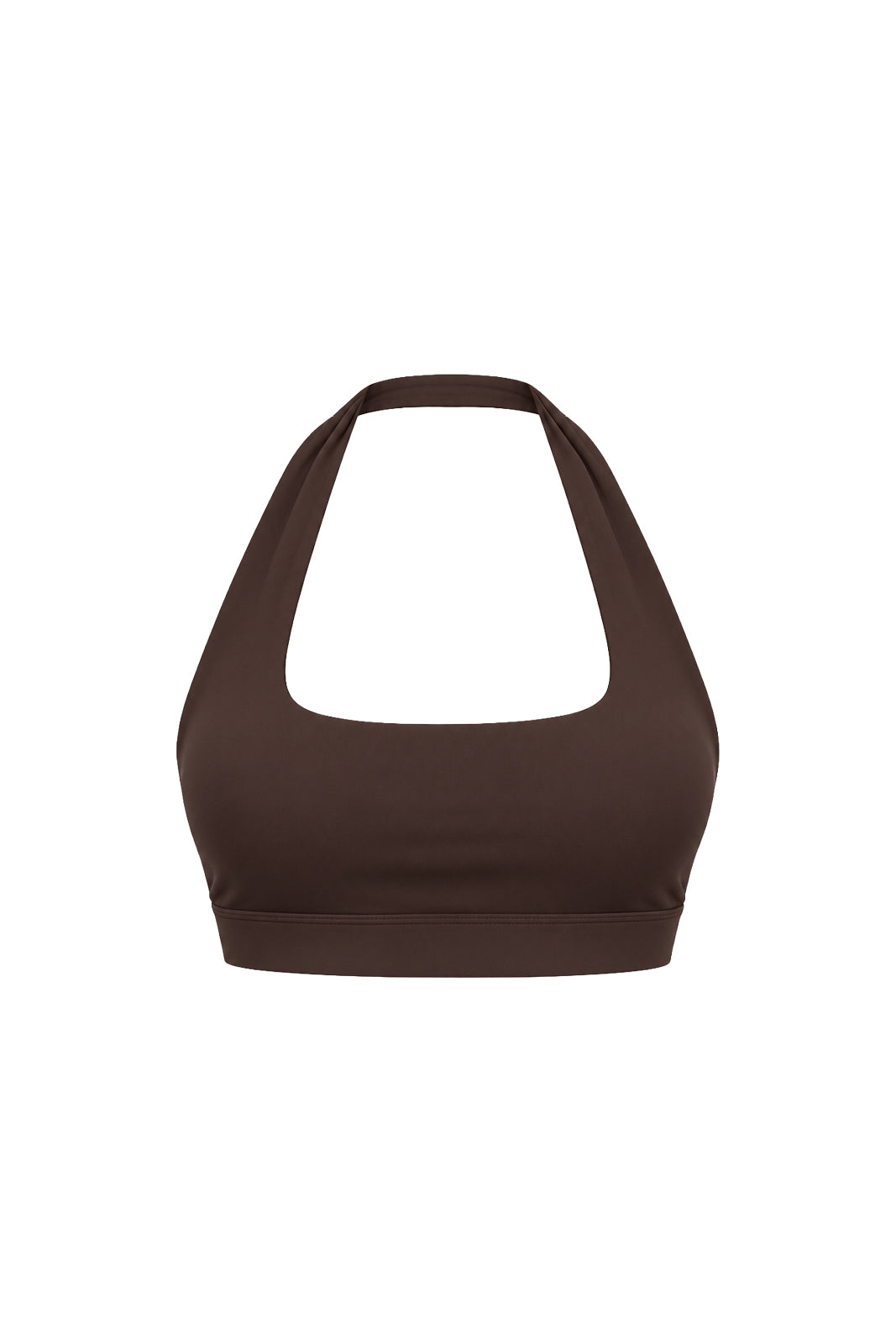 NO. 3 HALTER BRA BRUN