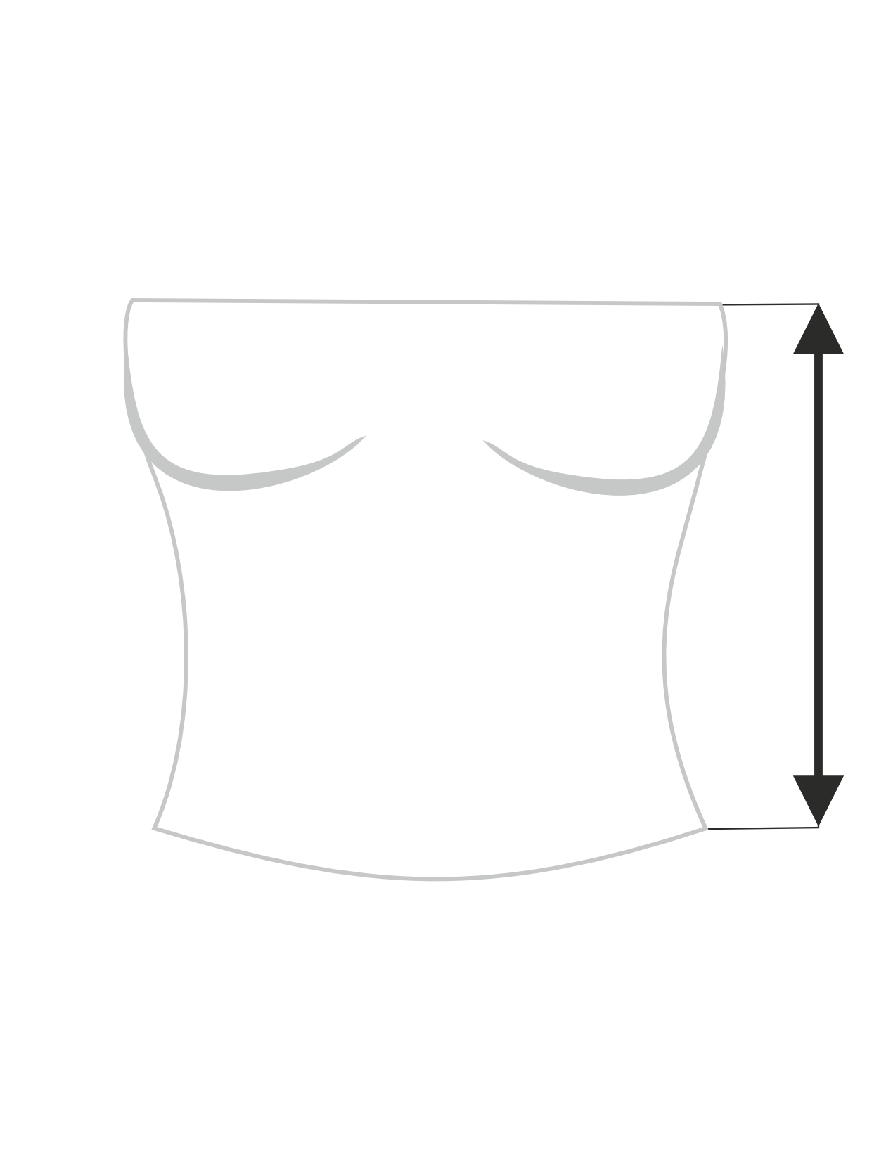 Zaha bandeau top noir