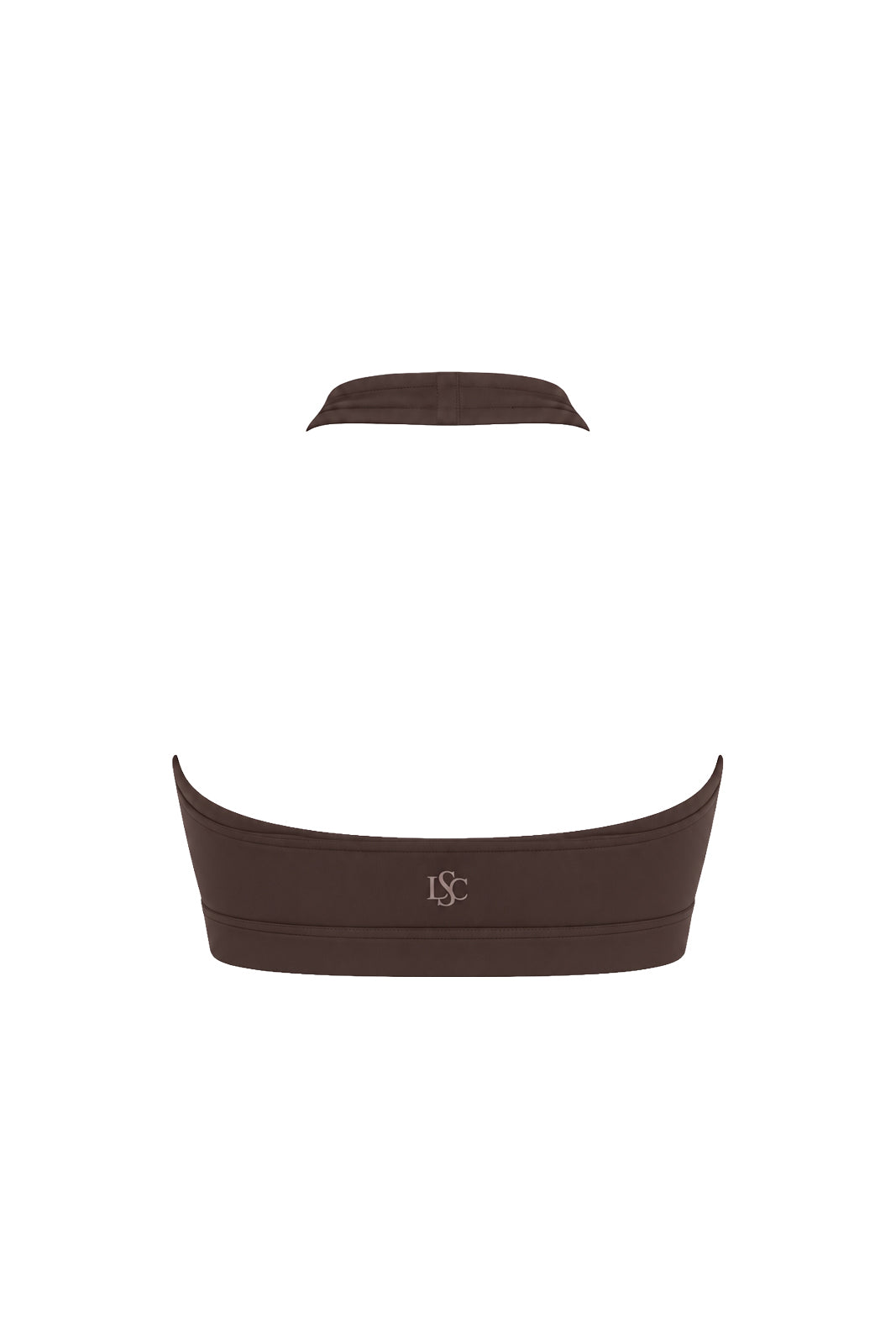 NO. 3 HALTER BRA BRUN