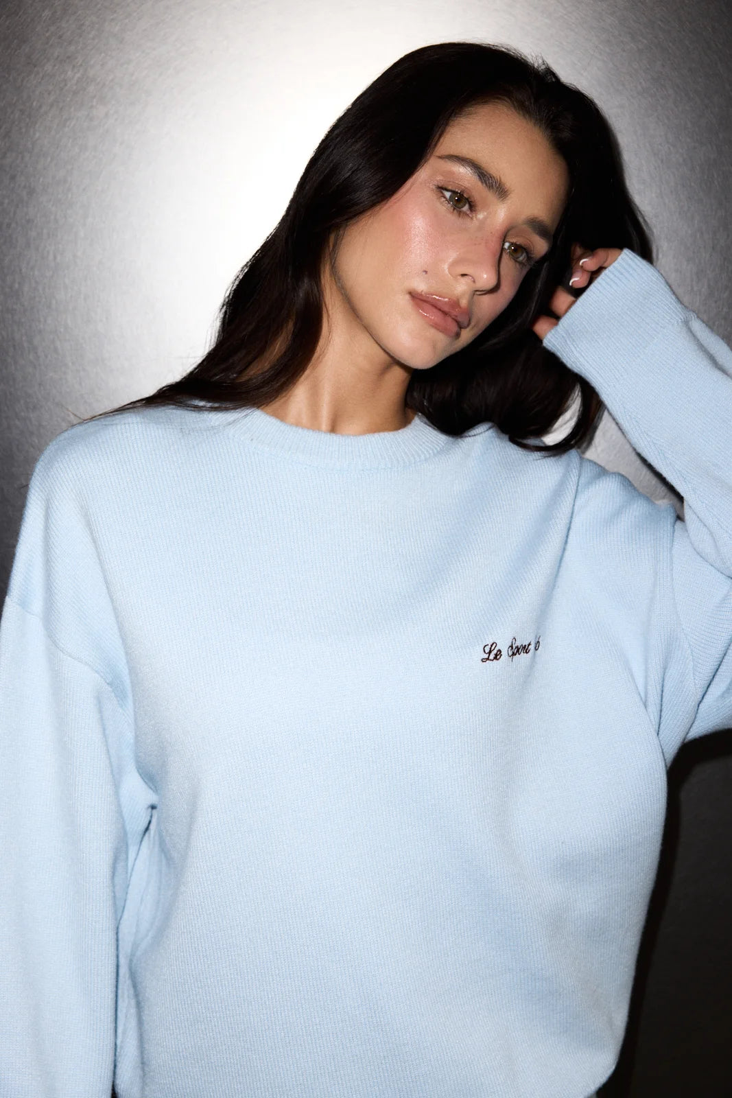 SOFT KNIT CREWNECK BABY BLUE