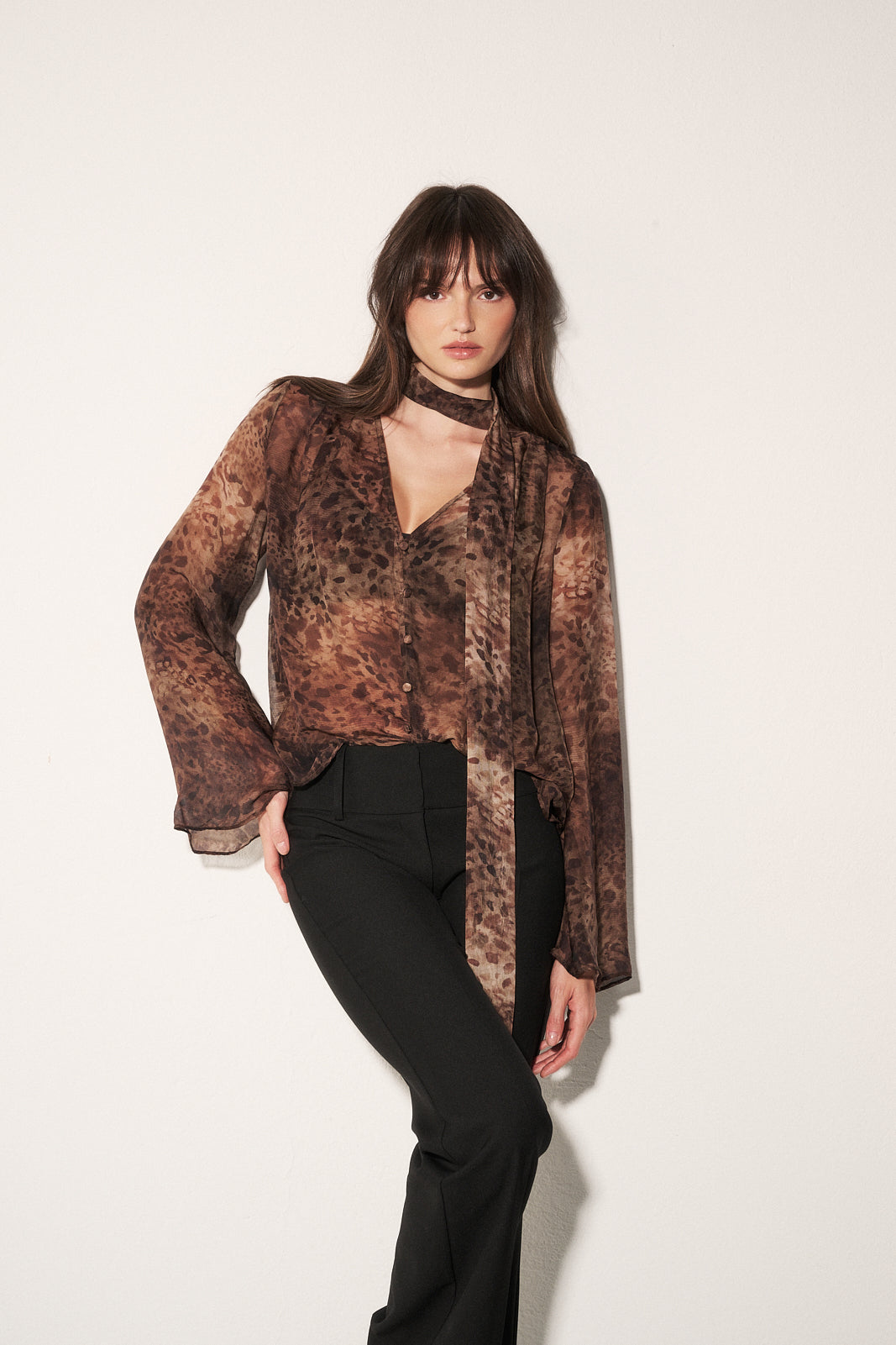Aude shirt leopard