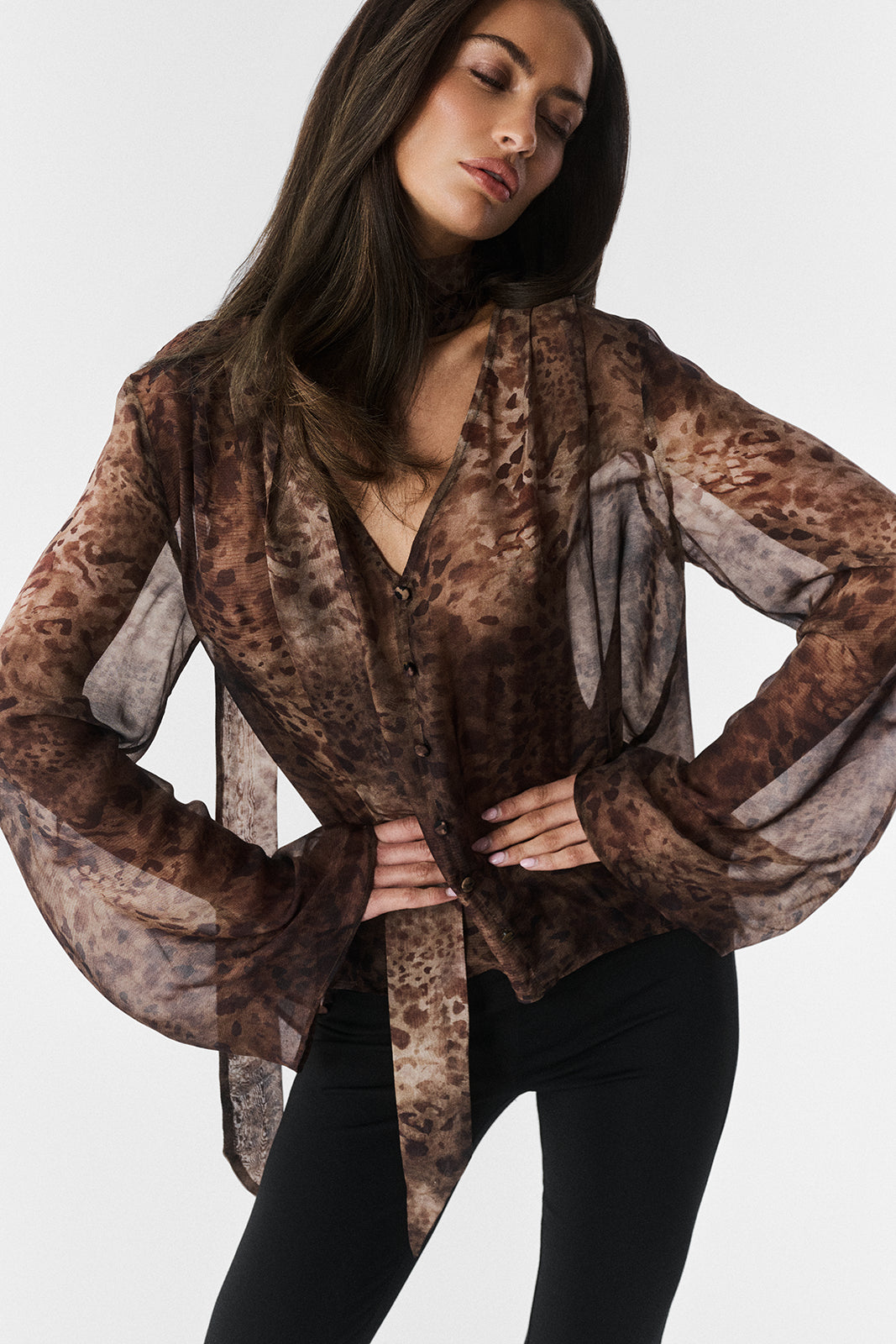 Aude shirt leopard