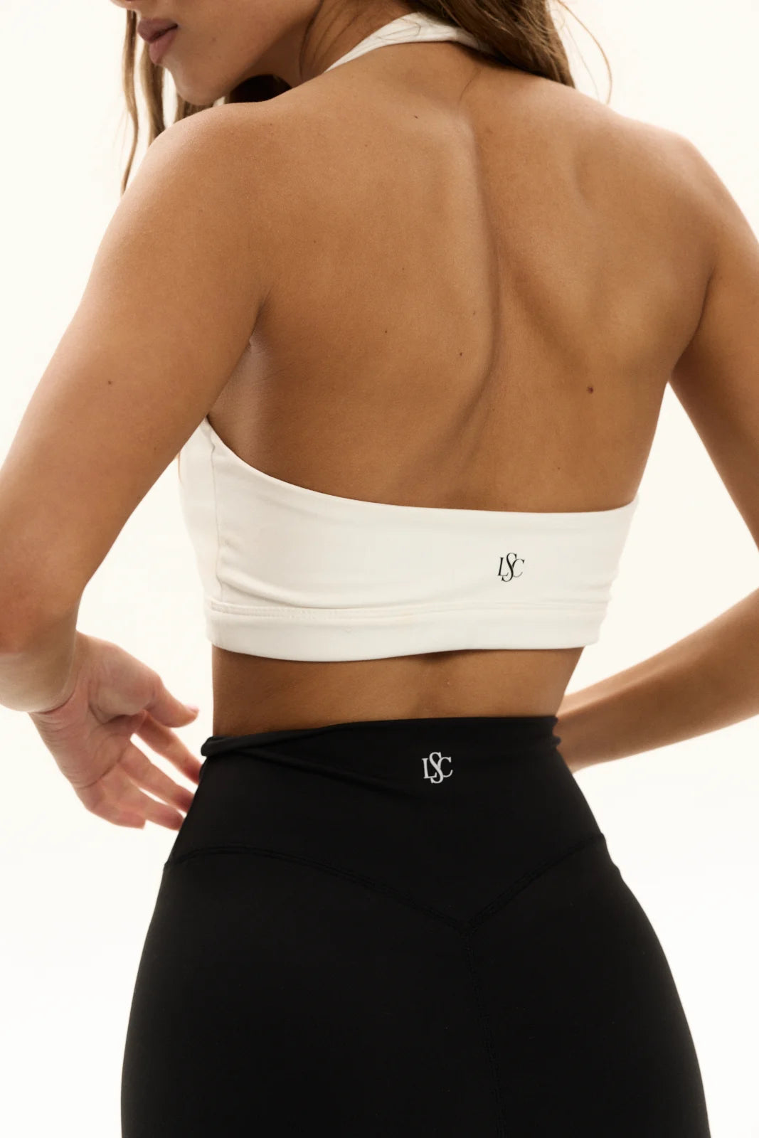 No. 3 halter bra blanc