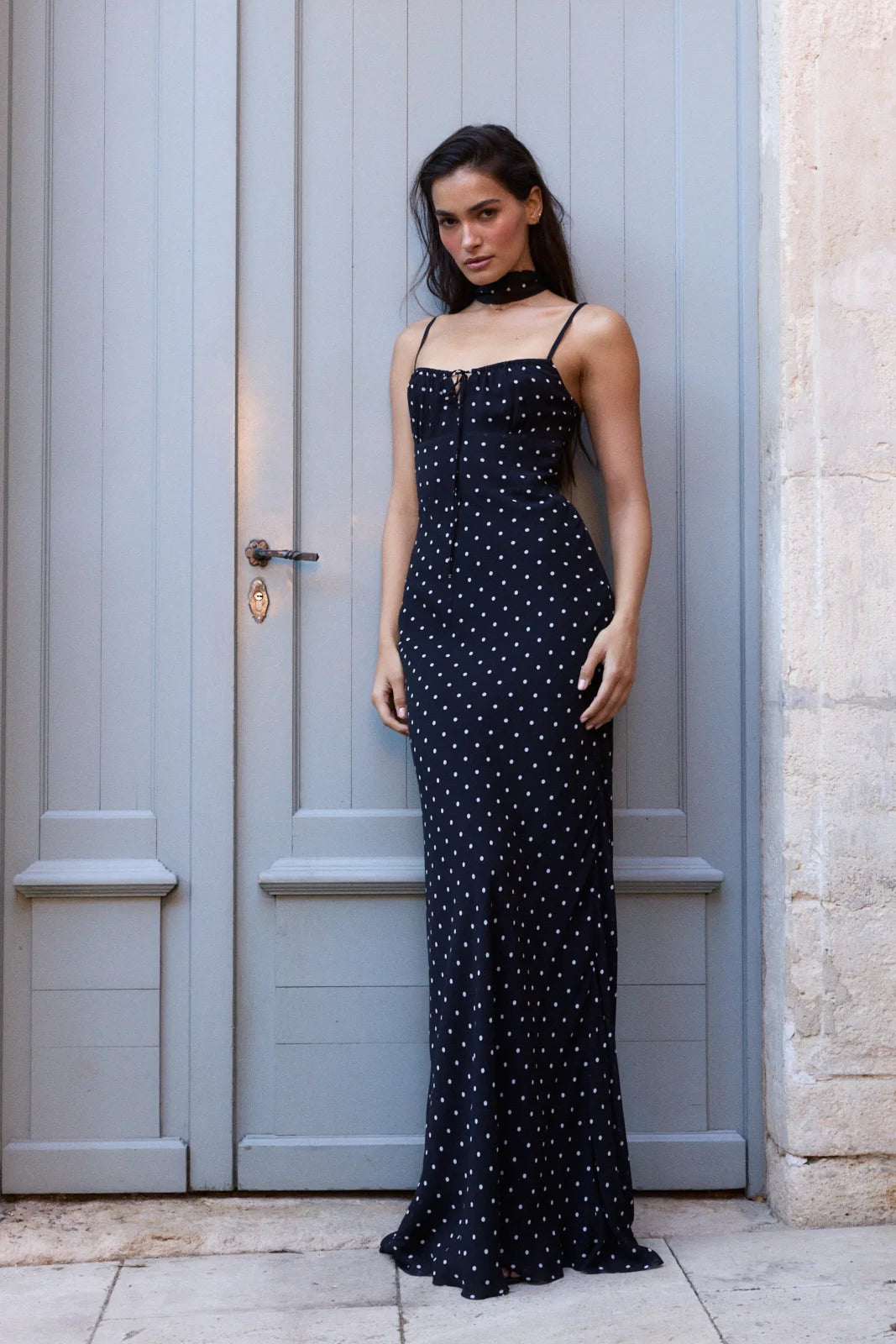 Roseline chiffon dots
