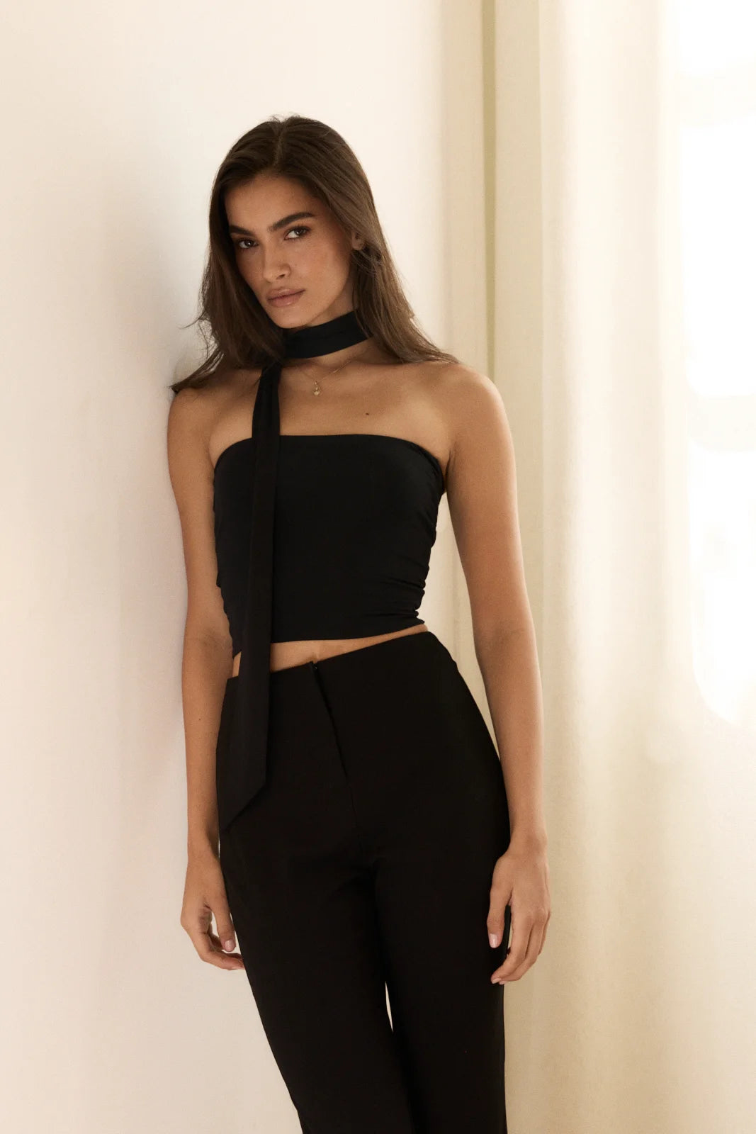 Zaha bandeau top noir