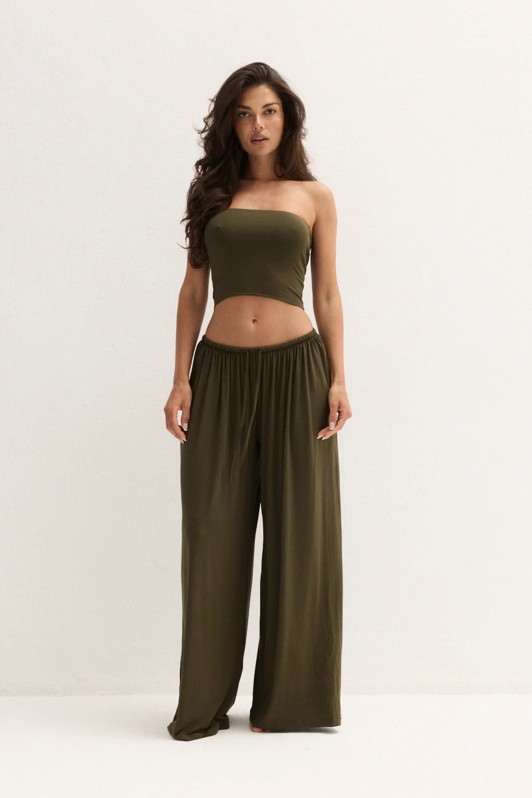 Zaha bandeau top olive