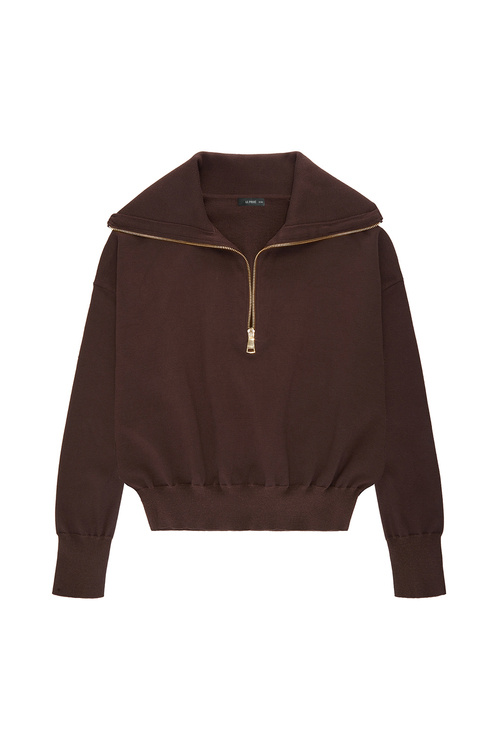 IVY ZIP MARRON