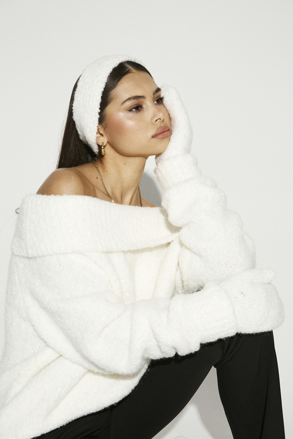 GANTS TRICOTÉS BLANC