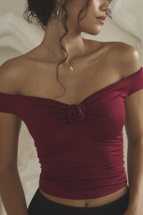 CINDY TOP BORDEAUX